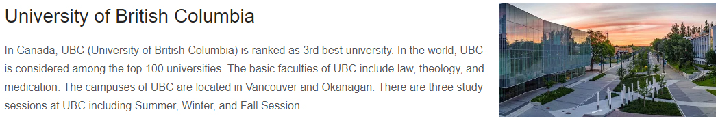 University of british columbia